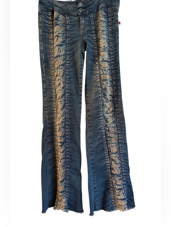 Xceso Denim - Xceso Women’s Distressed Blue Flare Jeans